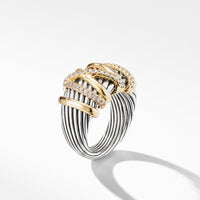 Helena Statement Ring with 18K Gold and Diamonds