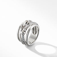 Buckle Ring with Diamonds