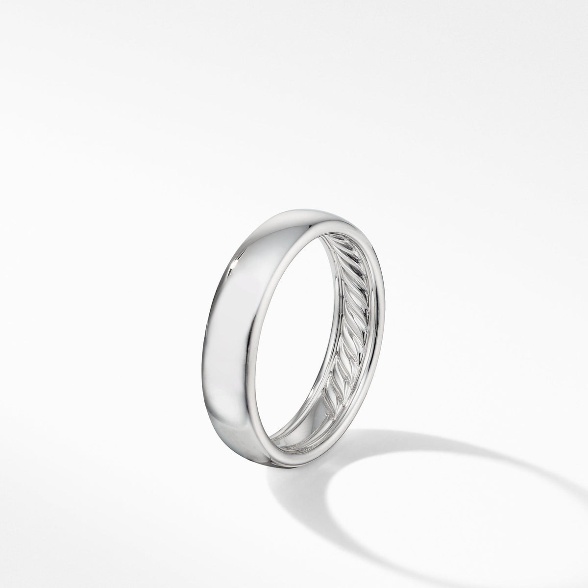DY Classic Band Ring in 18K White Gold