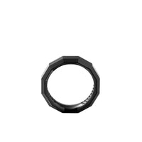 Faceted Band Ring in Black Titanium