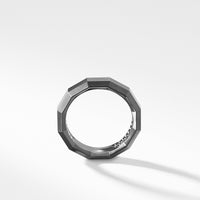 Faceted Band Ring in Grey Titanium