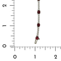Platinum Ruby and Diamond Line Bracelet, Platinum, Long's Jewelers