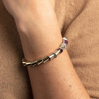 Oscar Heyman 18K Yellow Gold and Platinum Ruby and Diamond Bracelet