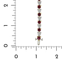18K Yellow Gold and Platinum Ruby Diamond Bracelet