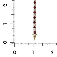 18K Yellow Gold Ruby and Diamond Tennis Bracelet, 18k yellow gold, Long's Jewelers