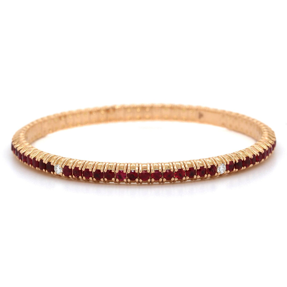 Zydo 18K Yellow Gold Ruby Stretch Bracelet