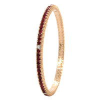 Zydo 18K Yellow Gold Ruby Stretch Bracelet
