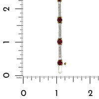 18K Yellow and White Gold Ruby and Diamond Bracelet, 18k white and yellow gold, Long's Jewelers