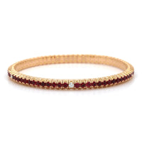 18K Rose Gold Ruby Stretch Bracelet, Long's Jewelers
