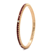 18K Rose Gold Ruby Stretch Bracelet, Long's Jewelers