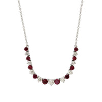 18K Graduated Diamond and Ruby Flexible Necklace