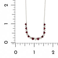 18K Graduated Diamond and Ruby Flexible Necklace