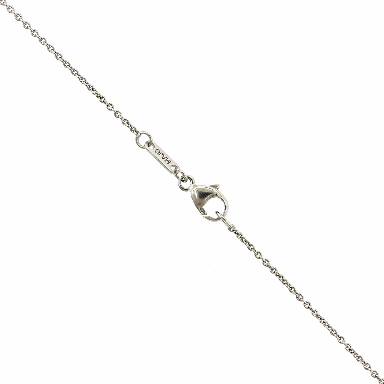 18K White and Yellow Gold Ruby Diamond Halo Necklace