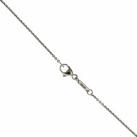 18K White Gold Ruby Diamond Halo Pendant