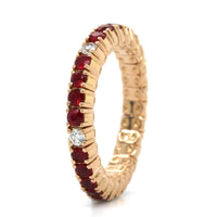 18K Rose Gold Ruby Stretch Ring, Long's Jewelers