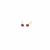 14K Yellow Gold Ruby Stud Earrings