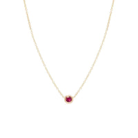 14K Yellow Gold Ruby Choker Necklace