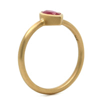 14K Yellow Gold Marquise Cut Ruby Ring