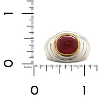 18K White Gold Wide Cabochon Ruby Ring, Long's Jewelers