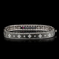 Roberto Coin 18K White Gold Diamond Princess Bangle, White Gold, Long's Jewelers
