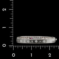 Roberto Coin 18K White Gold Diamond Princess Bangle, White Gold, Long's Jewelers