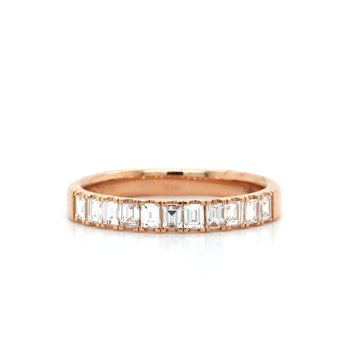 Rose Gold Baguette Diamond Band, rose gold, Long's Jewelers