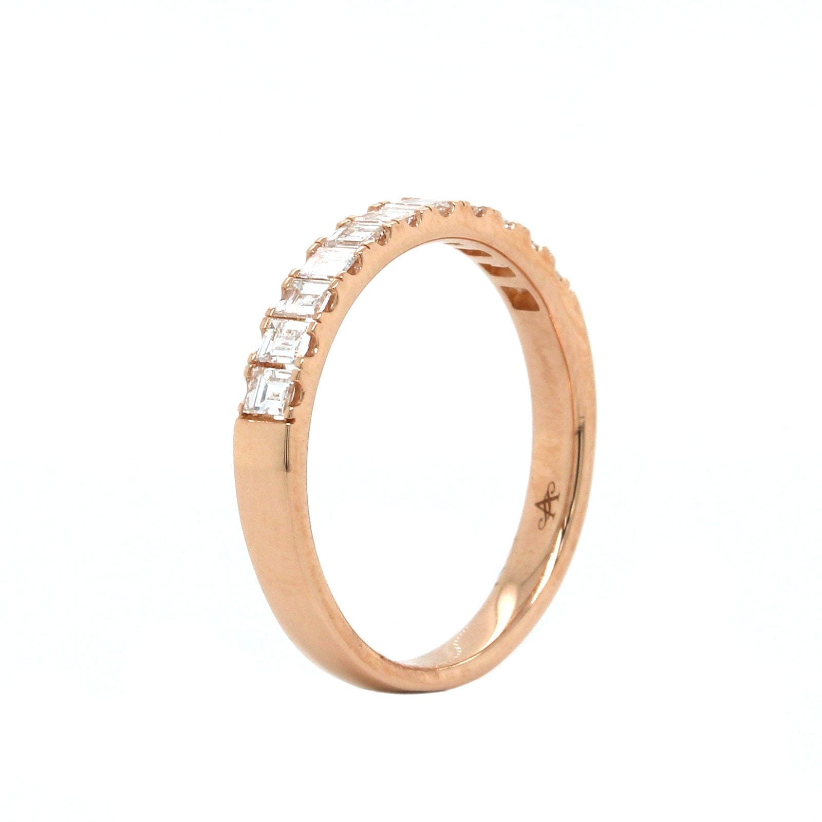Rose Gold Baguette Diamond Band, rose gold, Long's Jewelers