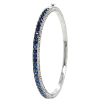 Penny Preville 18K White Gold Ombre Sapphire Bangle Bracelet