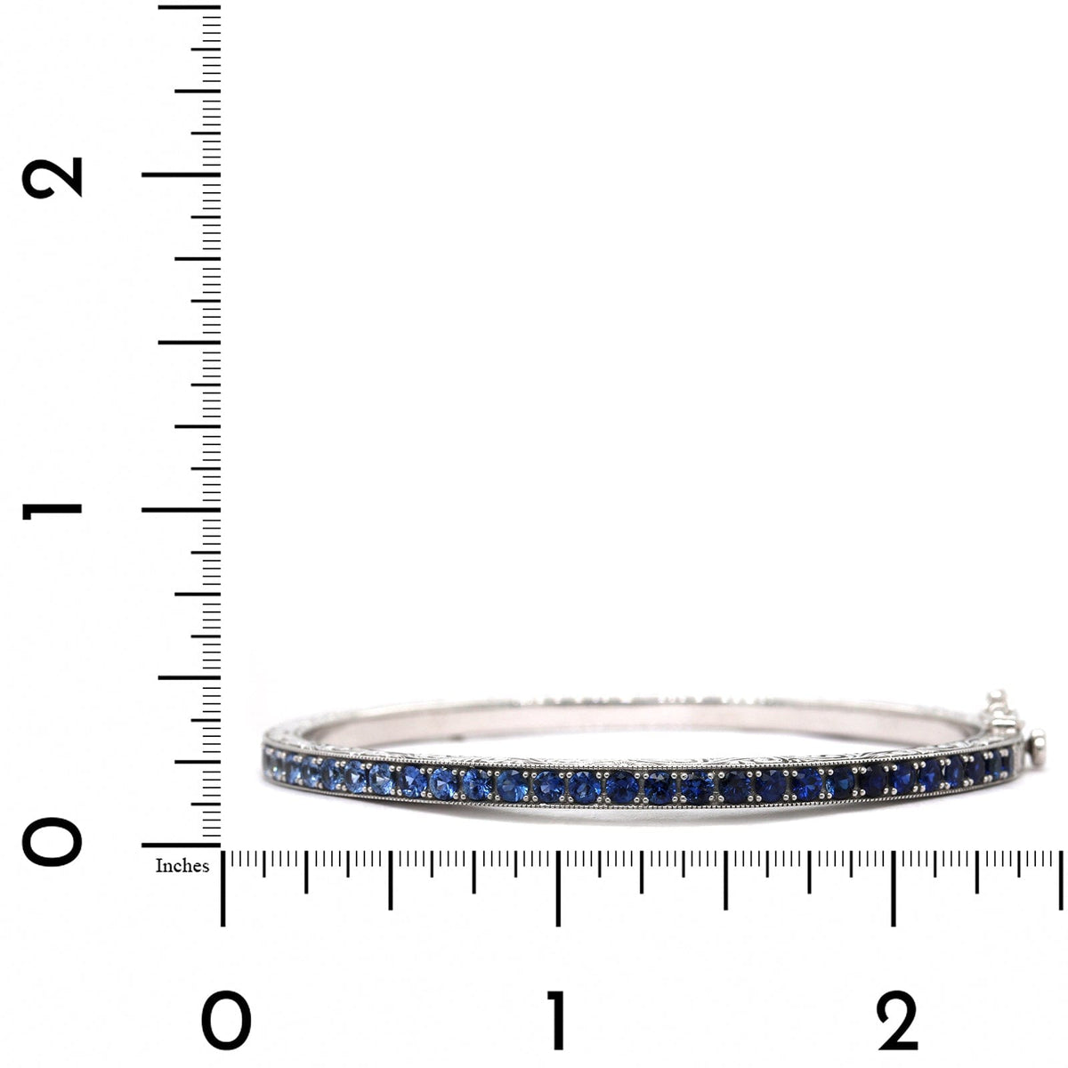 Penny Preville 18K White Gold Ombre Sapphire Bangle Bracelet