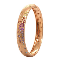 Penny Preville 18K Rose Gold Rainbow Sapphire Galaxy Bangle