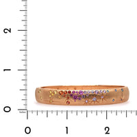 Penny Preville 18K Rose Gold Rainbow Sapphire Galaxy Bangle
