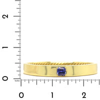 18K Yellow Gold Purple Sapphire Bangle