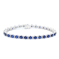 18K White Gold Sapphire and Diamond Bracelet
