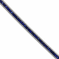 18K White Gold 3 Row Sapphire and Diamond Bracelet, 18k white gold, Long's Jewelers