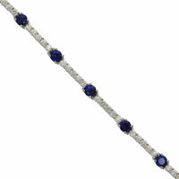 Platinum Sapphire and Diamond Bracelet, Platinum, Long's Jewelers