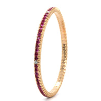 18K Rose Gold Pink Sapphire Stretch Bracelet, Long's Jewelers