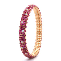 18K Rose Gold Pink Sapphire Stretch Bracelet, Long's Jewelers