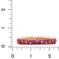 18K Rose Gold Pink Sapphire Stretch Bracelet, Long's Jewelers