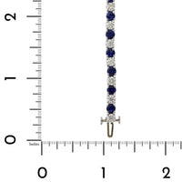 Platinum Sapphire and Diamond Tennis Bracelet