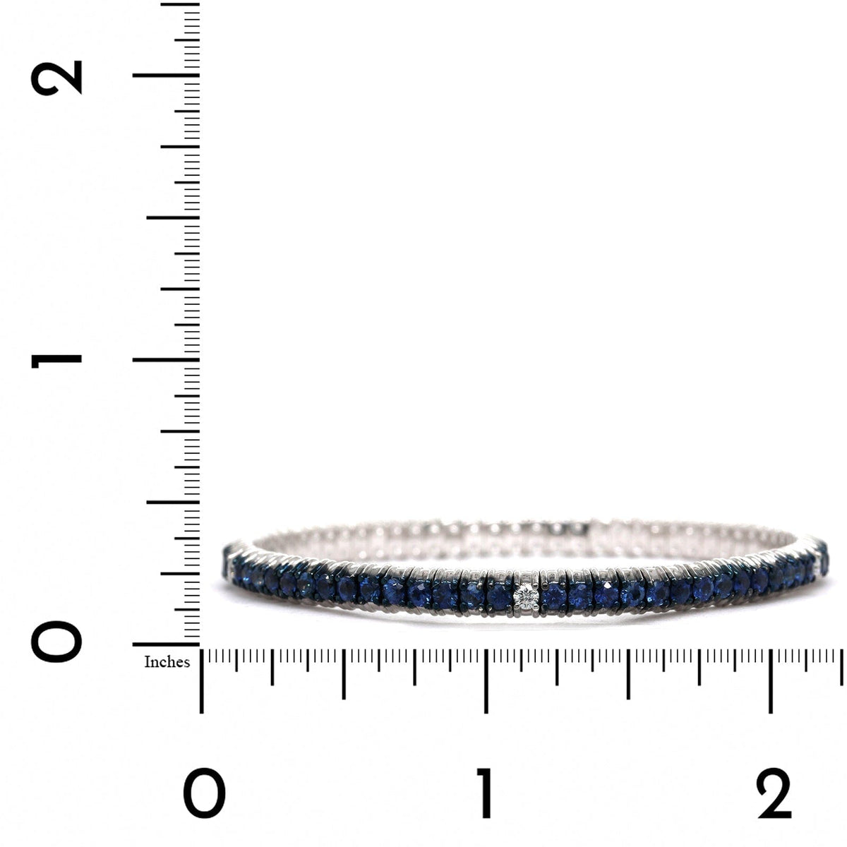 18K White Gold Sapphire Stretch Bracelet, Long's Jewelers