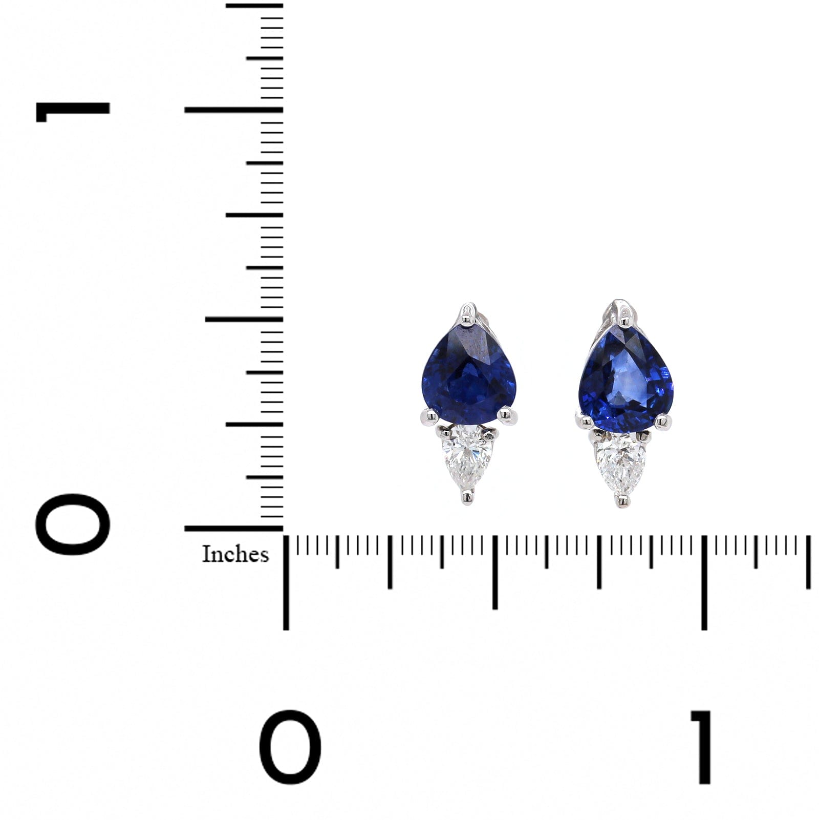 18K White Gold Sapphire and Diamond Earrings