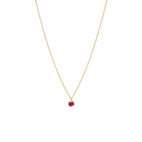 14K Yellow Gold Bezel Set Ruby Sapphire Pendant, 14k yellow gold, Long's Jewelers