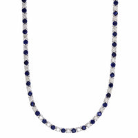 18K White Gold Sapphire and Diamond Necklace, Longs Jewelers