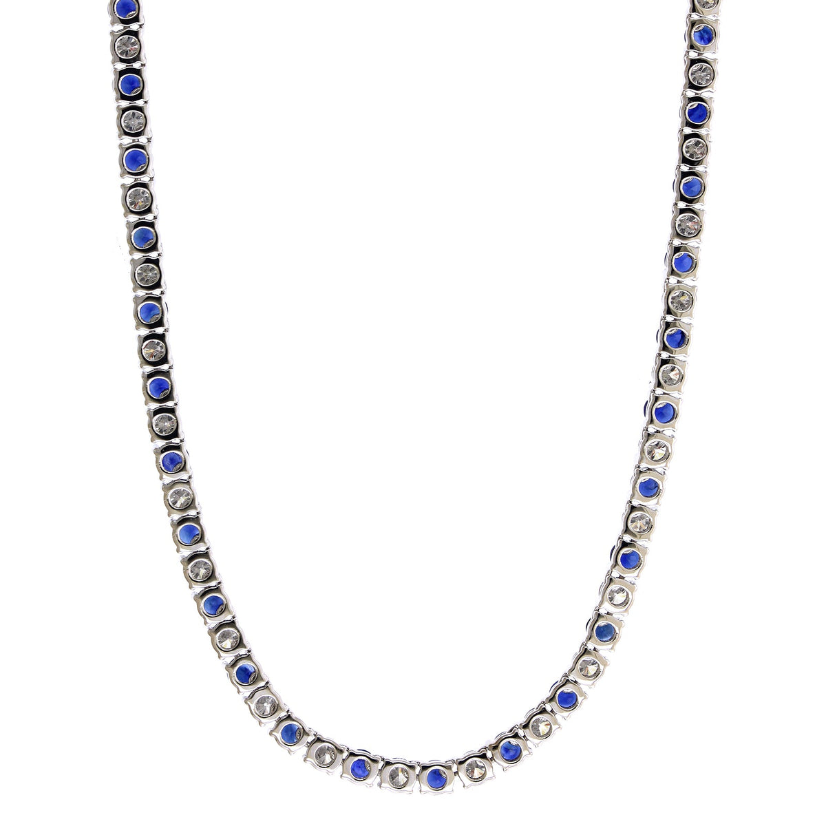 18K White Gold Sapphire and Diamond Necklace, Longs Jewelers