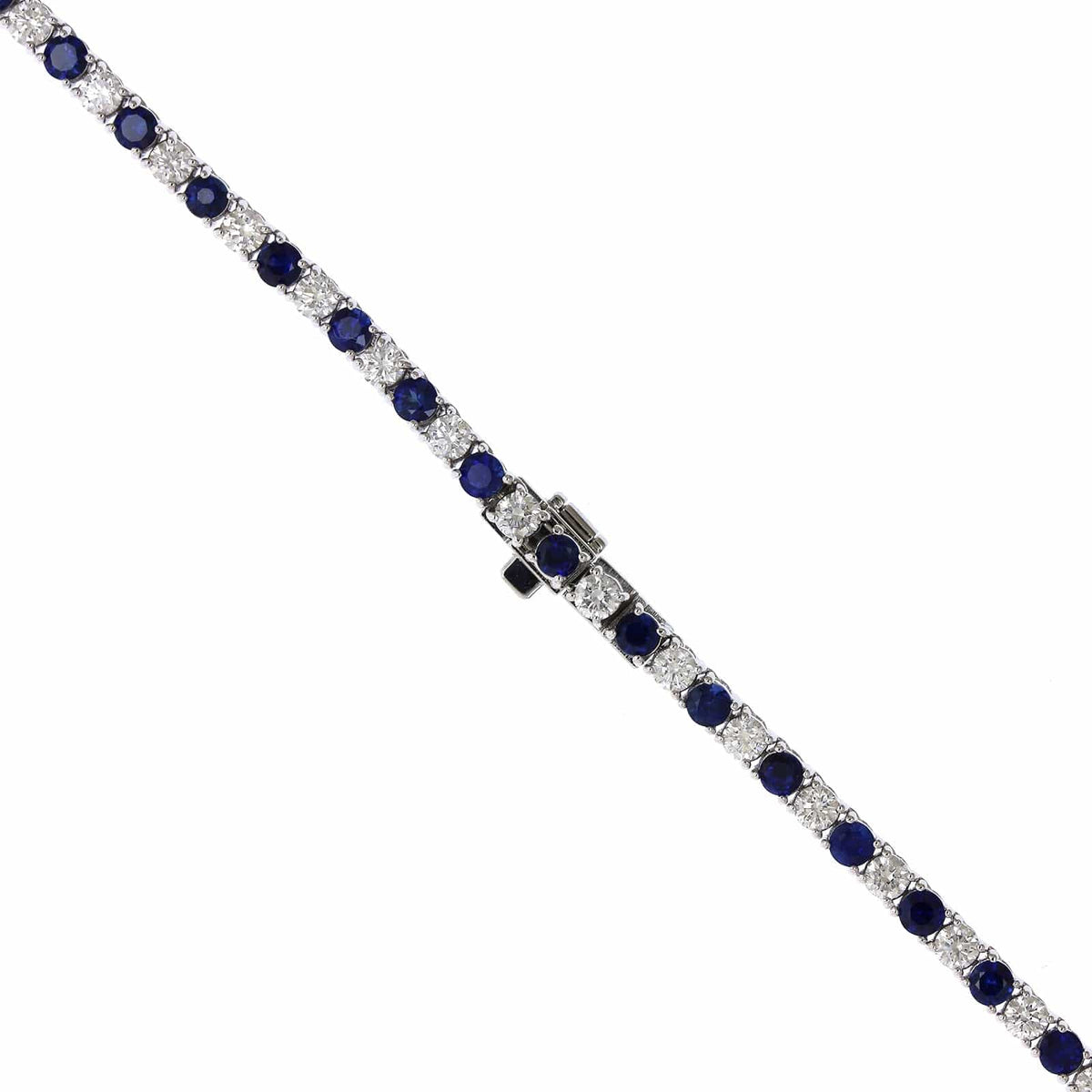 18K White Gold Sapphire and Diamond Necklace, Longs Jewelers