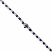 18K White Gold Sapphire and Diamond Necklace, Longs Jewelers