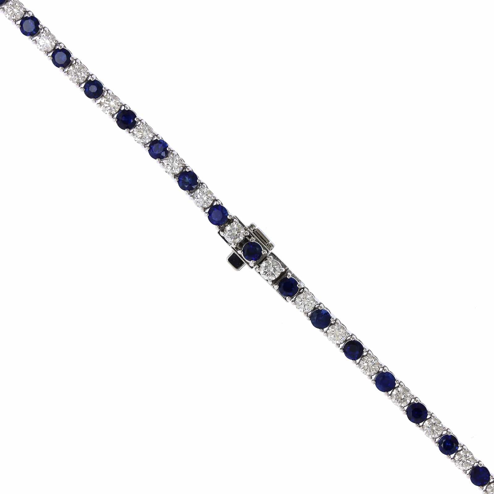 18K White Gold Sapphire and Diamond Necklace, Longs Jewelers