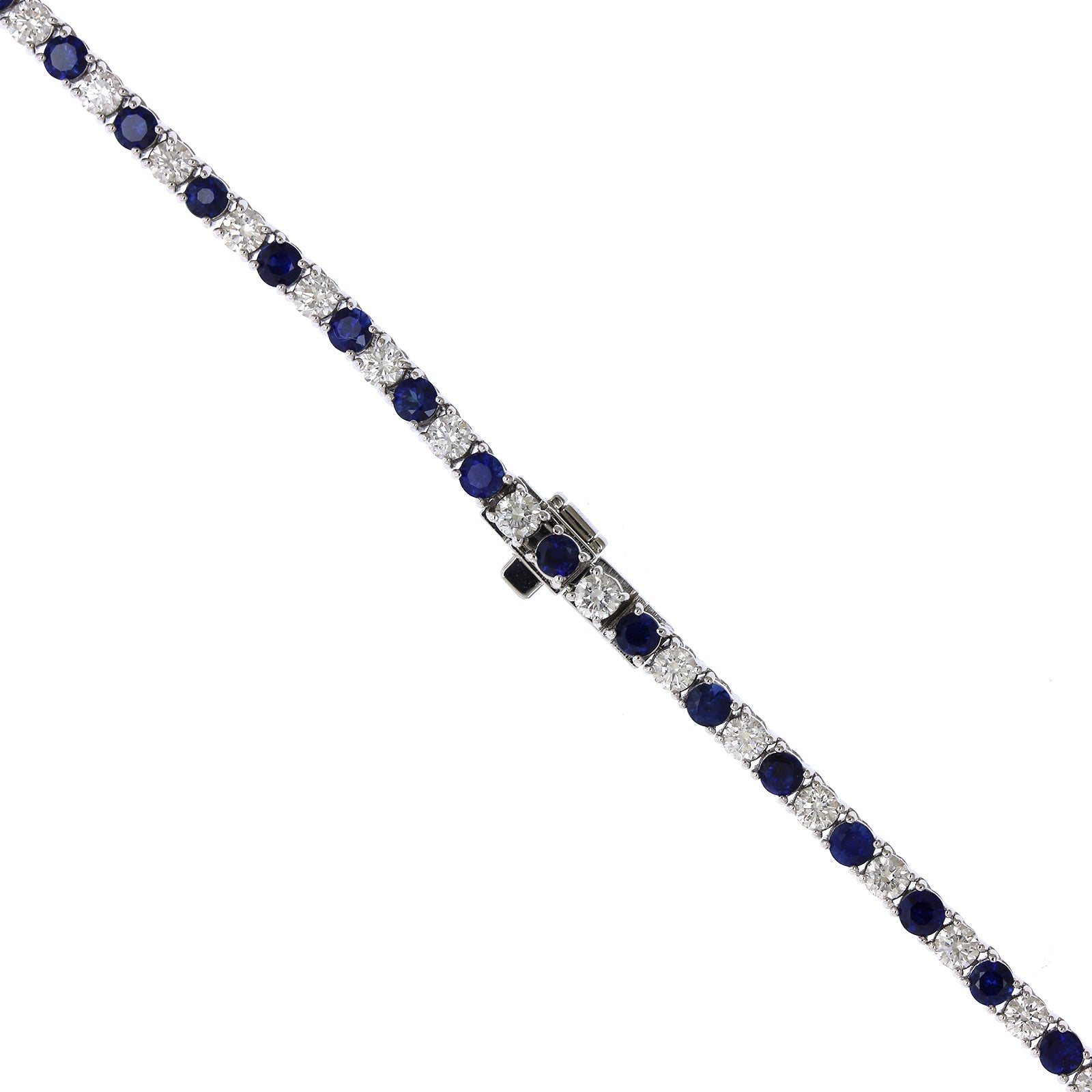 18K White Gold Sapphire and Diamond Necklace, Longs Jewelers