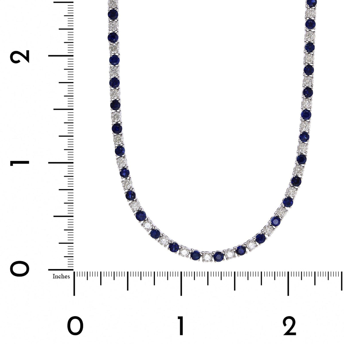 18K White Gold Sapphire and Diamond Necklace, Longs Jewelers