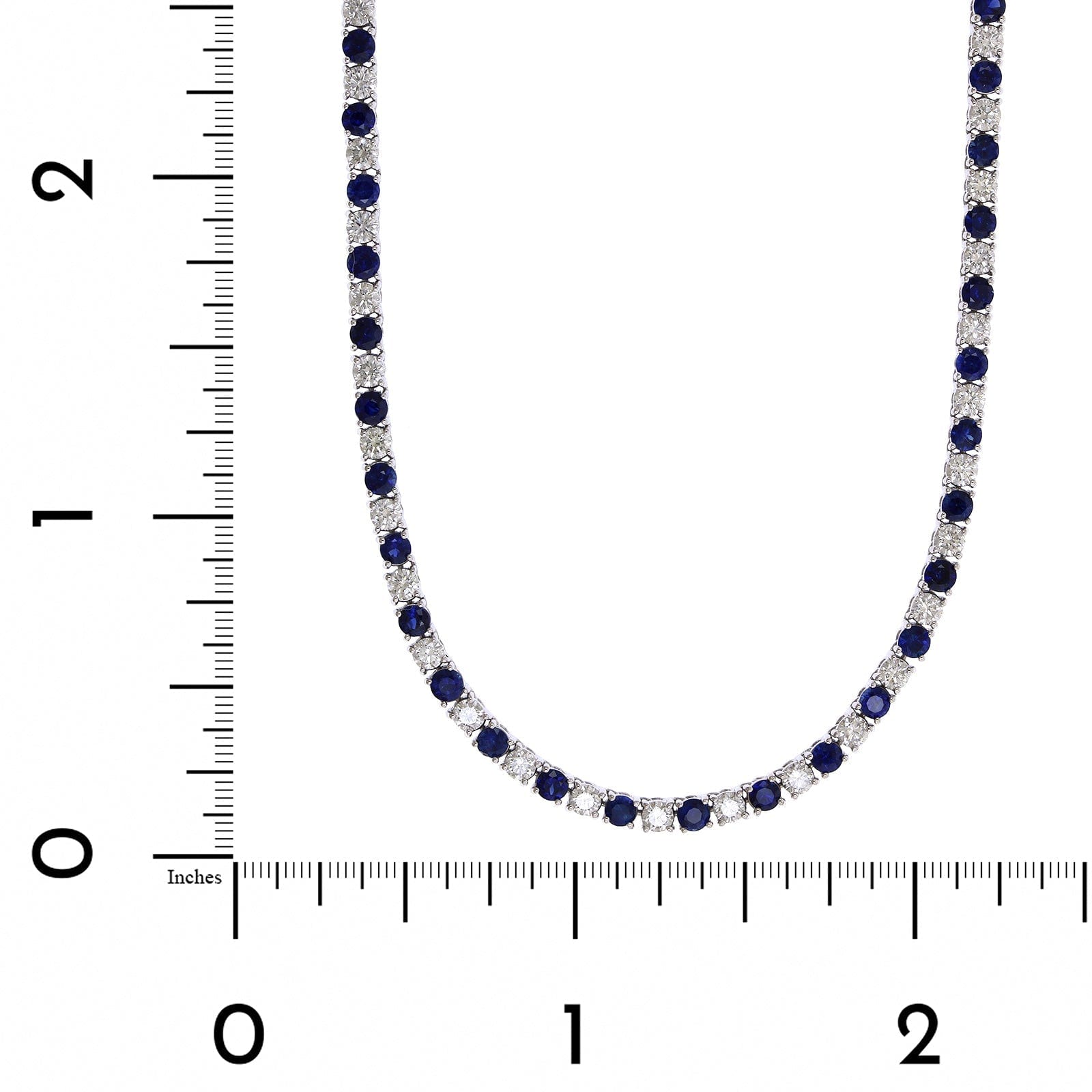 18K White Gold Sapphire and Diamond Necklace, Longs Jewelers
